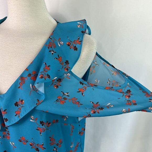 Parker Blue Floral Layered Top NWT - Picture 3 of 8